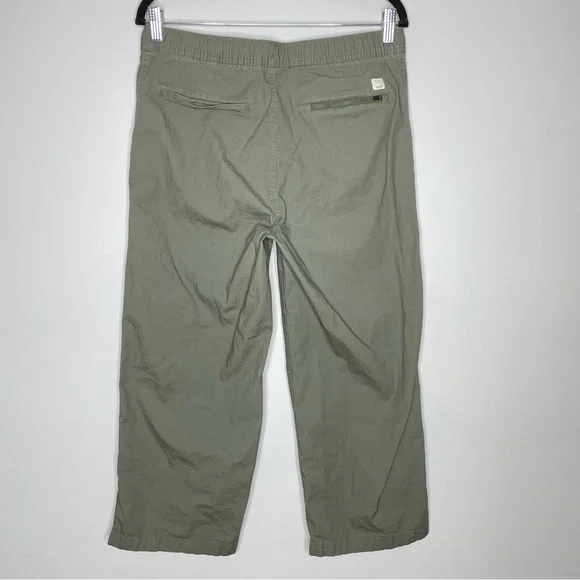 Vuori Ripstop Wideleg Pant Women’s High Rise Crop Length In Olive Green Size L - Picture 5 of 6